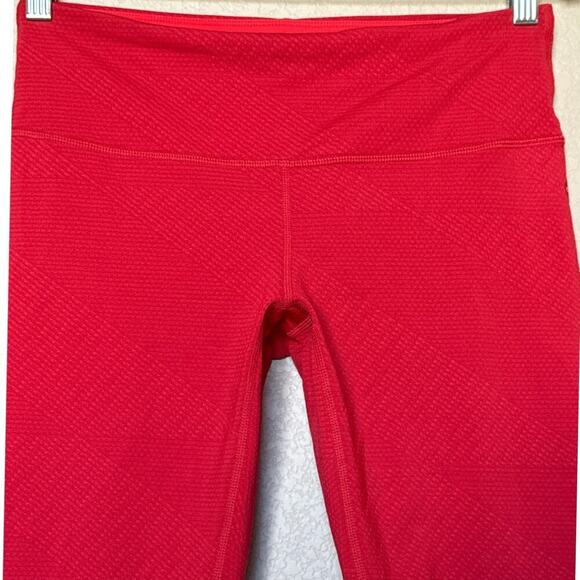 Prana Red Crop Capri Misty Ruched Leggings Pants Womens M Yoga Gym EUC - Picture 5 of 11